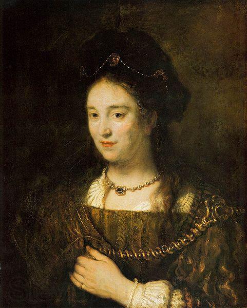 Rembrandt Peale Saskia van Uylenburgh Germany oil painting art